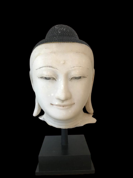 Extra large head of marble Buddha- COB